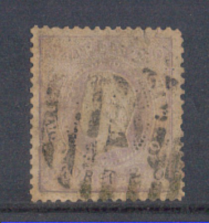 1867 - LOTTO/9625LU - PORTOGALLO - 240r. LILLA - USATO
