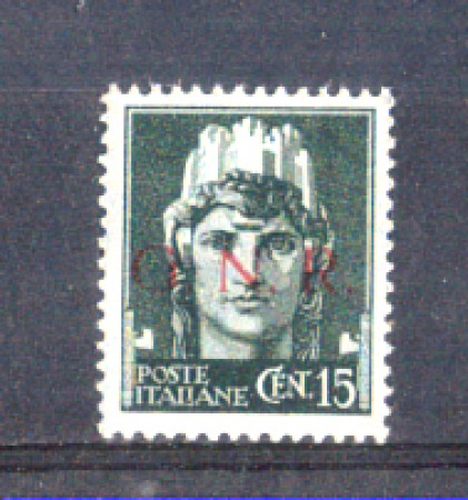 1944 - LOTTO/RSI472N - RSI -  15c. SOPRASTAMPATO - NUOVO