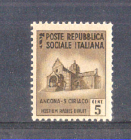 1944 - LOTTO/RSI502N - RSI - 5c. MONUMENTI DISTRUTTI - NUOVO