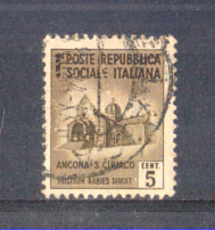 1944 - LOTTO/RSI502U - RSI - 5c. MONUMENTI DISTRUTTI - USATO