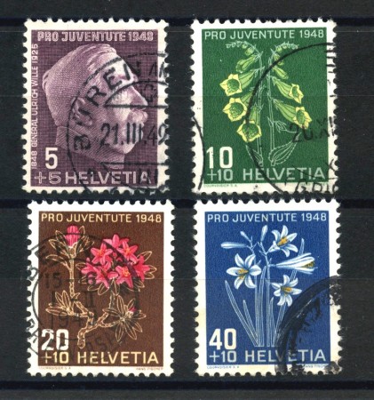 1948 - LOTTO/39392 - SVIZZERA - PRO JUVENTUTE 4v. - USATI