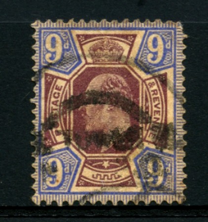 1902 - LOTTO/12325 - GRAN BRETAGNA - 9p.  RE EDOARDO VII° - USATO