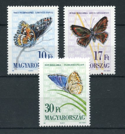 1993 - UNGHERIA - LOTTO/20066 - FARFALLE 3v. - NUOVI