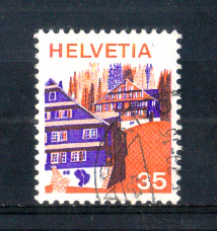 1975 - LOTTO/SVI993U - SVIZZERA - 35c. PAESAGGI  - USATO
