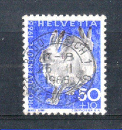 1965 - LOTTO/SVI763U - SVIZZERA - 50+10c. PRO JUVENTUTE - USATO