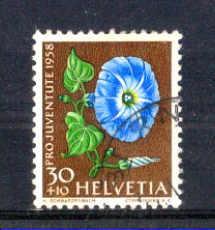 1958 - LOTTO/SVI619U - SVIZZERA - 30+10c. PRO JUVENTUTE - USATO