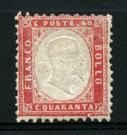 1862 - LOTTO/11531 - REGNO - 40c. ROSSO CARMINIO - LING.