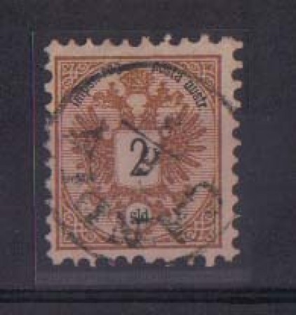 1883 - LOTTO/3695A - AUSTRIA LEVANTE - 2 SOLDI BRUNO. GIALLO