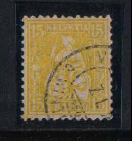 1881 - LOTTO/2674 - SVIZZERA - 15c. GIALLO - USATO
