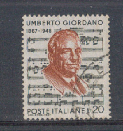 1967 - LOTTO/6472U - REPUBBLICA - UMBERTO GIORDANO USATO