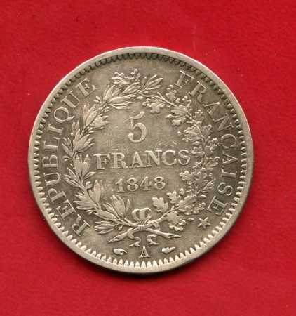 1848A - FRANCIA - LOTTO/M47741 - 5 FRANCHI ARGENTO ERCOLE