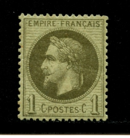1862/70 - LOTTO/12878 - FRANCIA - 1c. VERDE BRONZO  NAPOLEONE III° - NUOVO