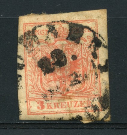 1850 - LOTTO/14095 - AUSTRIA - 3 KR. VERMIGLIO - USATO