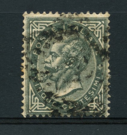 1863 - LOTTO/14827 - REGNO 5c. VERDE GRIGIO - USATO
