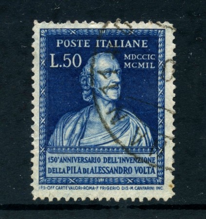 1949  - REPUBBLICA - 50 LIRE A. VOLTA - USATO - LOTTO/25252