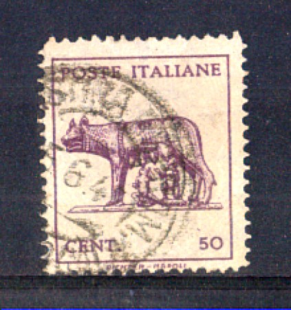 1944 - LOTTO/LUO515U - LUOGOTENENZA -  50c. LUPA - USATO