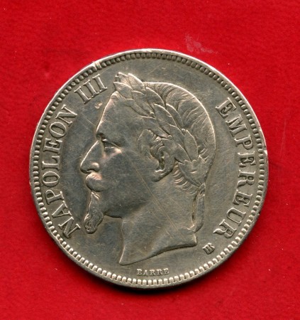 1869 - FRANCIA - LOTTO/M48098 - 5 FRANCHI ARGENTO  NAPOLEONE III°