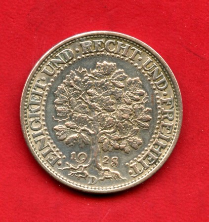 1928 - GERMANIA  REICH - LOTTO/M48096 - 5 REICHSMARK  ARGENTO