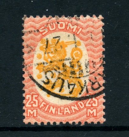 1917/21 - LOTTO/22148 - FINLANDIA - 25 M. ROSA E OCRA LEONE - USATO