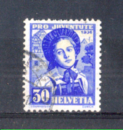 1936 - LOTTO/SVI301U - SVIZZERA - 30+10c. PRO JUVENTUTE - USATO