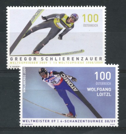 2009 - AUSTRIA - SALTATORI CON GLI SCI 2v. - NUOVI - LOTTO/33495