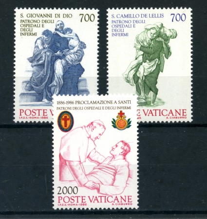 1986 - LOTTO/22191 - VATICANO - SANTI PROTETTORI 3v. - NUOVI