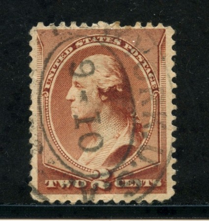 1883 - STATI UNITI - 2 cent. ROSSO BRUNO WASHINGTON USATO - LOTTO/28998A