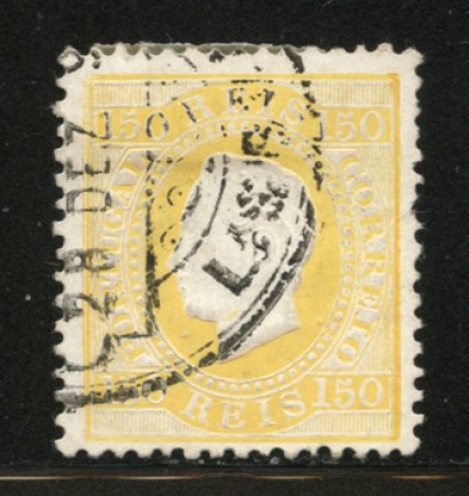 1883 - LOTTO/12431 - PORTOGALLO - 150r.  GIALLO - USATO