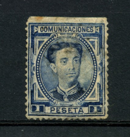 1876 - LOTTO/18669A - SPAGNA -  1 PTA. AZZURRO  RE ALFONSO XII° - USATO