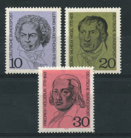 1970 - LOTTO/18889 - GERMANIA FEDERALE - CELEBRITA' 3v. - NUOVI