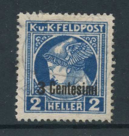 1918 - LOTTO/28651 -ITALIA OCCUPAZ. AUSTRIACA - 3c. su 2h. GIORNALI - USATO - 