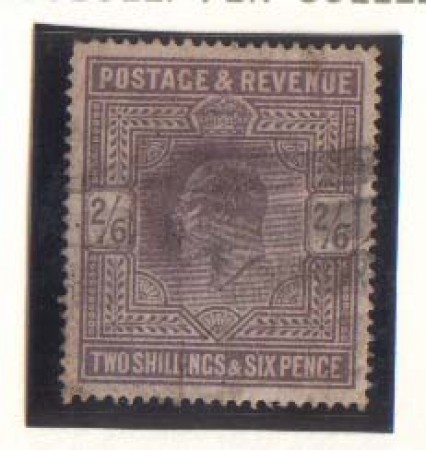 1902 - LOTTO/1841  - GRAN BRETAGNA - 2/6 VIOLETTO - USATO