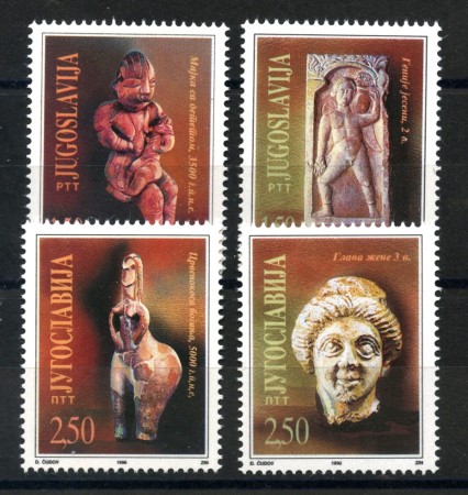 1996 - JUGOSLAVIA - REPERTI ARCHEOLOGICI 4v. - NUOVI - LOTTO/35458