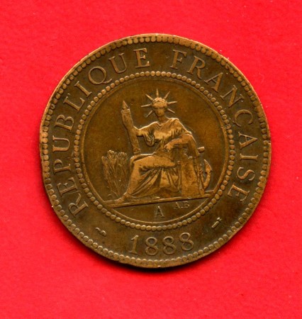1888 - INDOCINA FRANCESE - LOTTO/M47656 - 1 CENTESIMO BRONZO