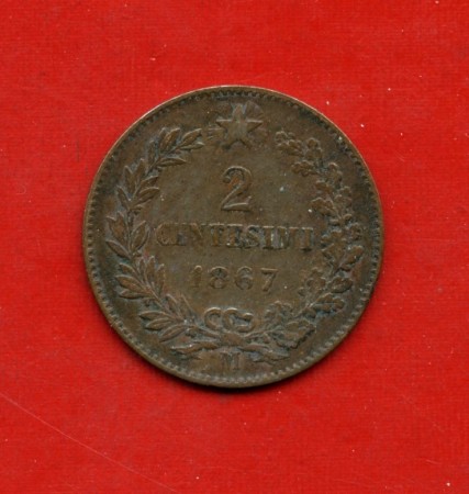 1867- REGNO - 2 CENTESIMI VITTORIO EMANUELE II° - LOTTO/M30217