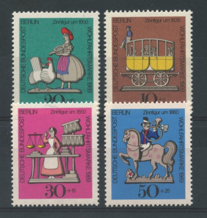 1969 - LOTTO/15533 - BERLINO - BENEFICENZA  FIGURINE 4v. - NUOVI