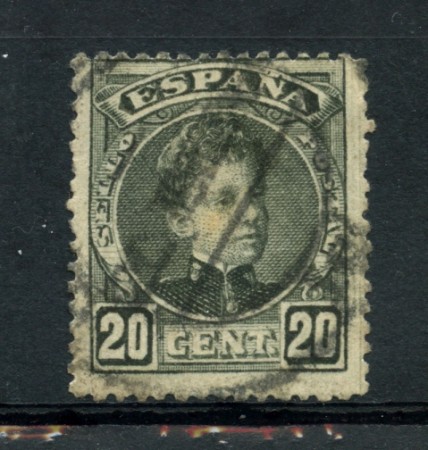 1901 - LOTTO/21205 - SPAGNA - 20 cent. NERO  ALFONSO XIII° - USATO
