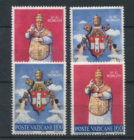 1959 - LOTTO/5860 - VATICANO - INCORONAZIONE GIOVANNI XXIII° 4v. - NUOVI