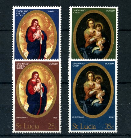 1968 - ST.LUCIA - LOTTO/22355 - NATALE 4v. - NUOVI