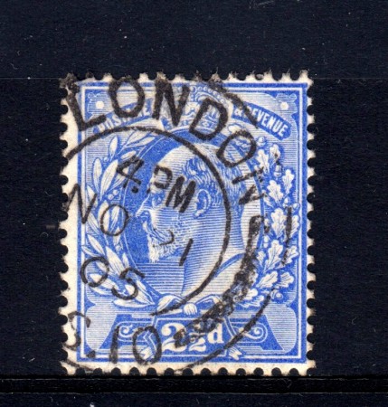 1902/10 - GRAN BRETAGNA - 2,5d. BLU EDOARDO VII° - USATO - LOTTO/32085
