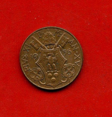 1936 - VATICANO - 10 CENTESIMI PAPA PIO XI° - LOTTO/M31076