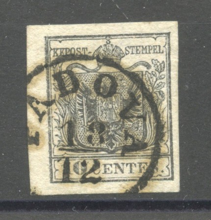 1850 - LOMBARDO VENETO - LOTTO/40467 - 10 CENTESIMI NERO - USATO PADOVA