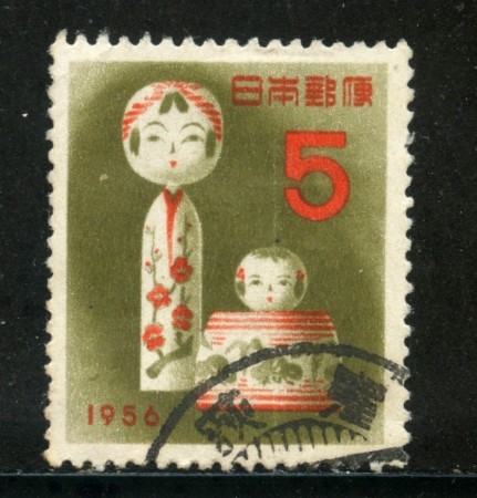 1955 - GIAPPONE  - 5 y. NUOVO ANNO - USATO - LOTTO/29780