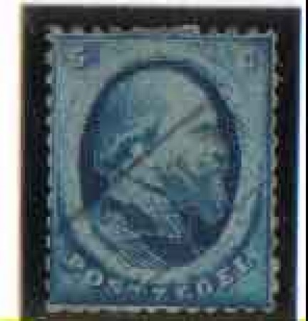 1864 - LOTTO/3808 - OLANDA - 5c. AZZURRO - USATO
