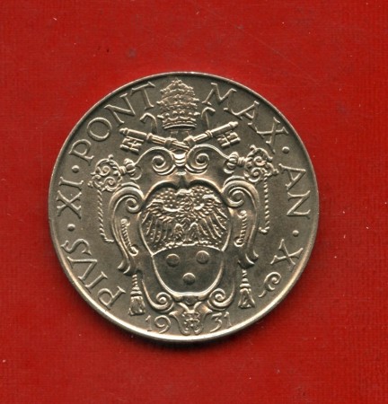 1931 - VATICANO - 1 LIRA PIO XI° - LOTTO/M30924