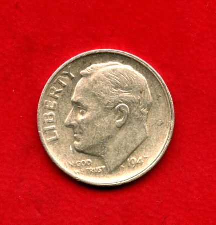 1947 - STATI UNITI - LOTTO/M47584 - 1 DIME ARGENTO ROOSEVELT