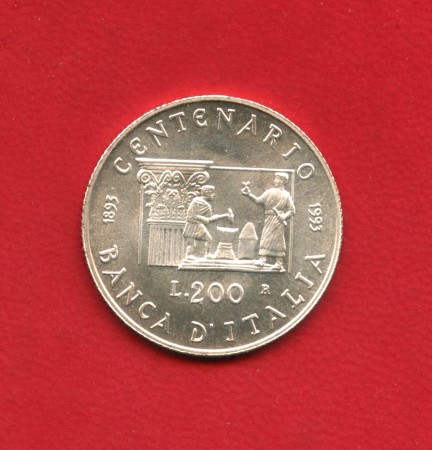 1993 - REPUBBLICA - 200 LIRE ARGENTO CENTENARIO BANCA D'ITALIA - LOTTO/M34268