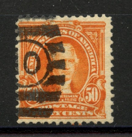 1903 - STATI UNITI - LOTTO/40852 - 50 CENT. ARANCIO T. JEFFERSON - USATO