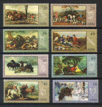 1968 - POLONIA  - QUADRI DI CACCIA 8v. NUOVI - LOTTO/LBF2690