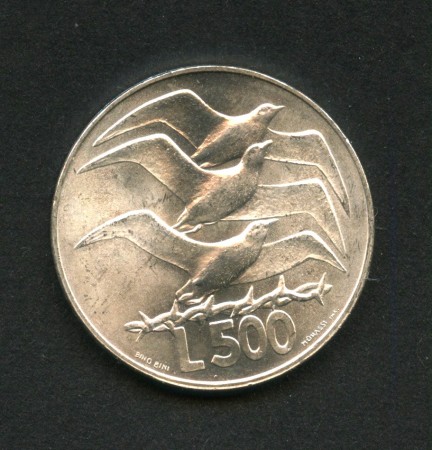 1975 - SAN MARINO - LOTTO/M43752 - 500 LIRE ARGENTO RELINQUO VOS LIBEROS GABBIANI